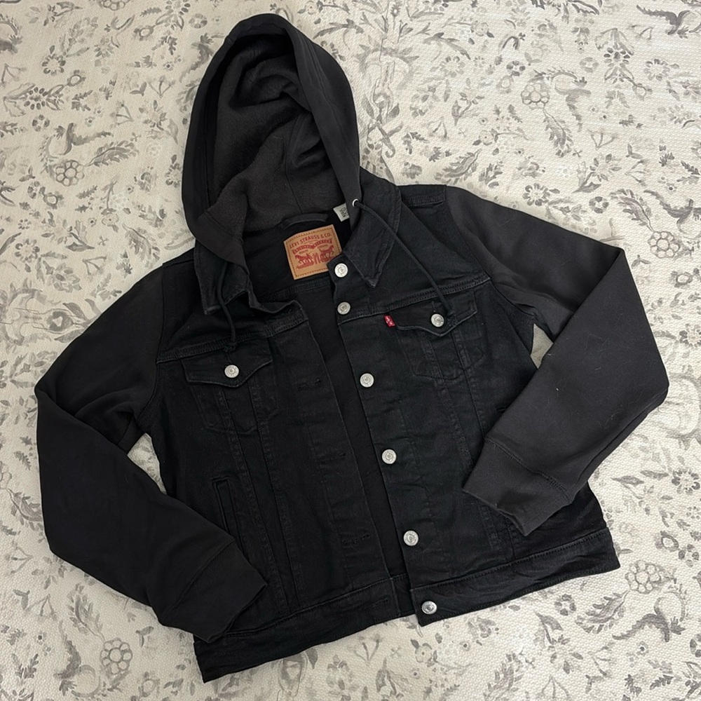Levi’s Black Denim Hoodie Jacket